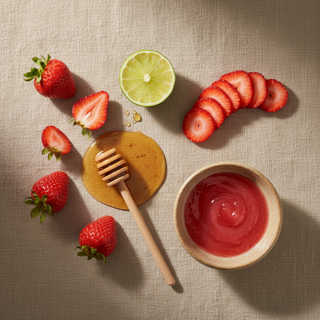 Product 1 — Organic Sea Moss Gel: Strawberry — Lifestyle Ingredient Scene