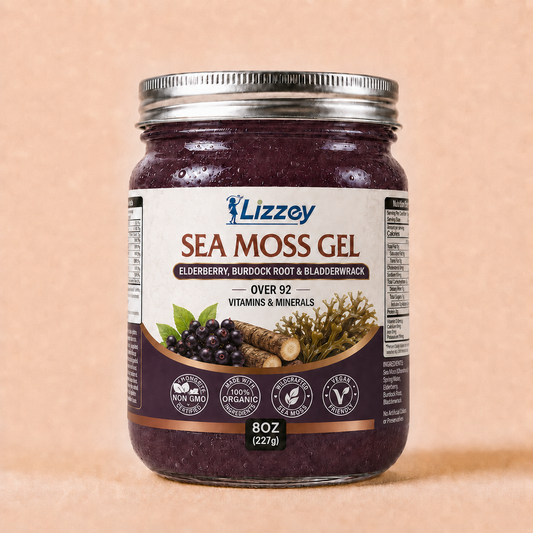 Organic Sea Moss Gel — Elderberry, Burdock Root & Bladderwrack