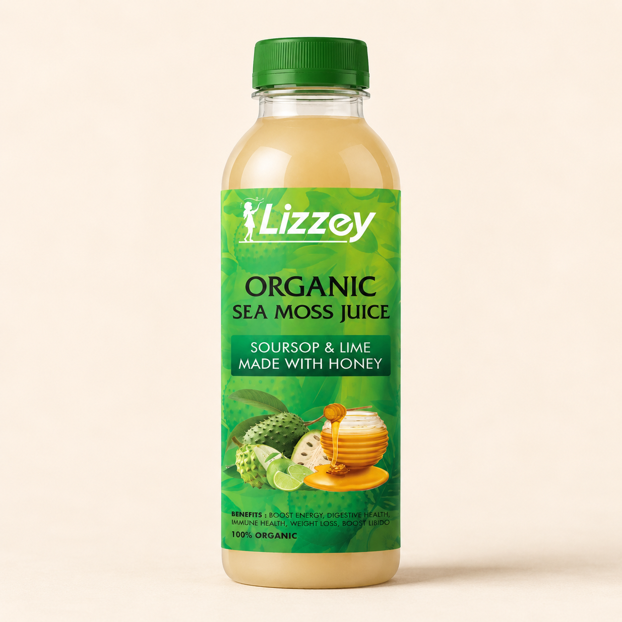 Organic Sea Moss Juice — Soursop & Lime with Honey