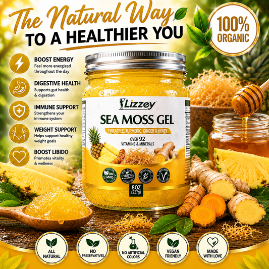 Organic Sea Moss Gel — Pineapple, Turmeric, Ginger & Honey