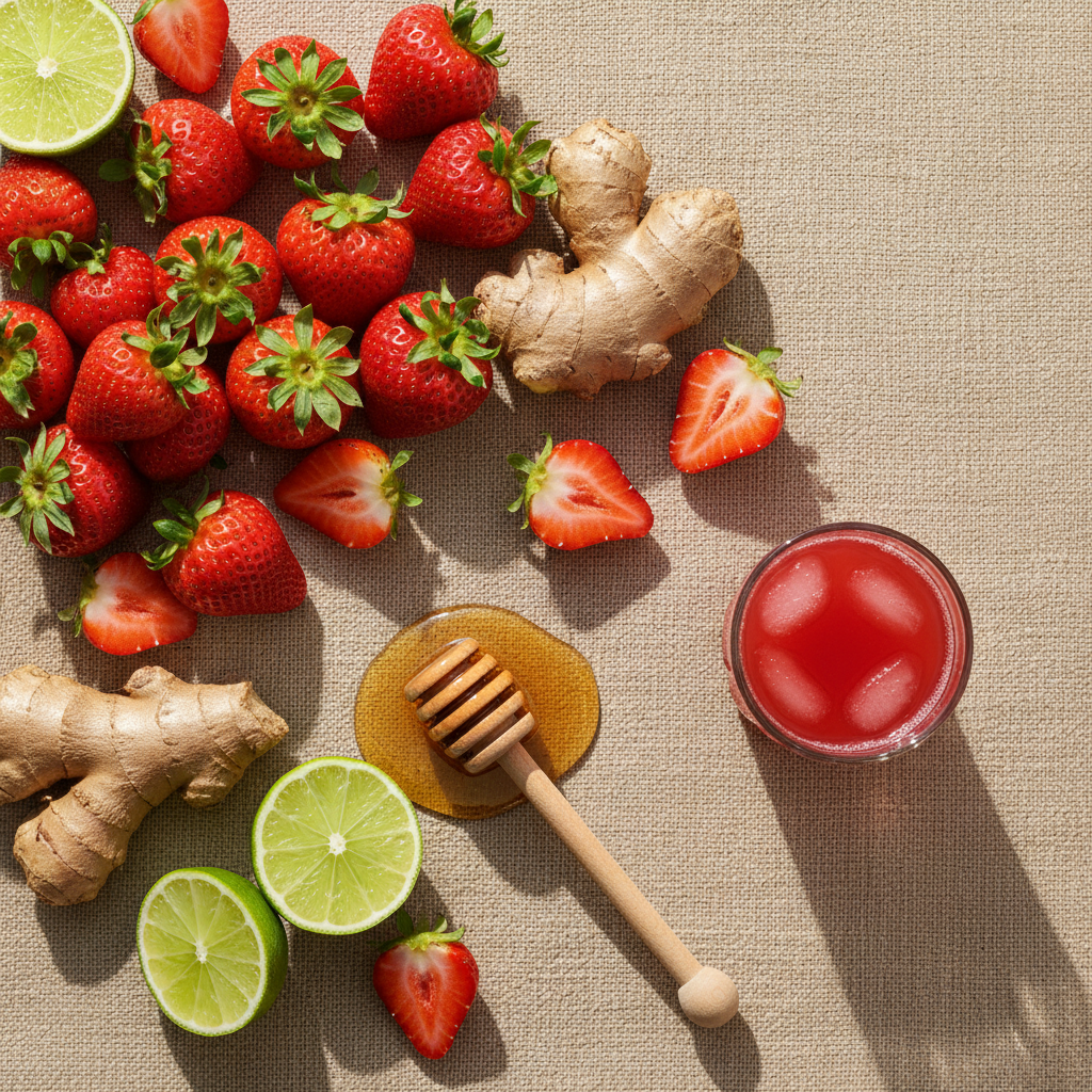 Product 4 — Strawberry Ginger Lime Honey Juice Lifestyle