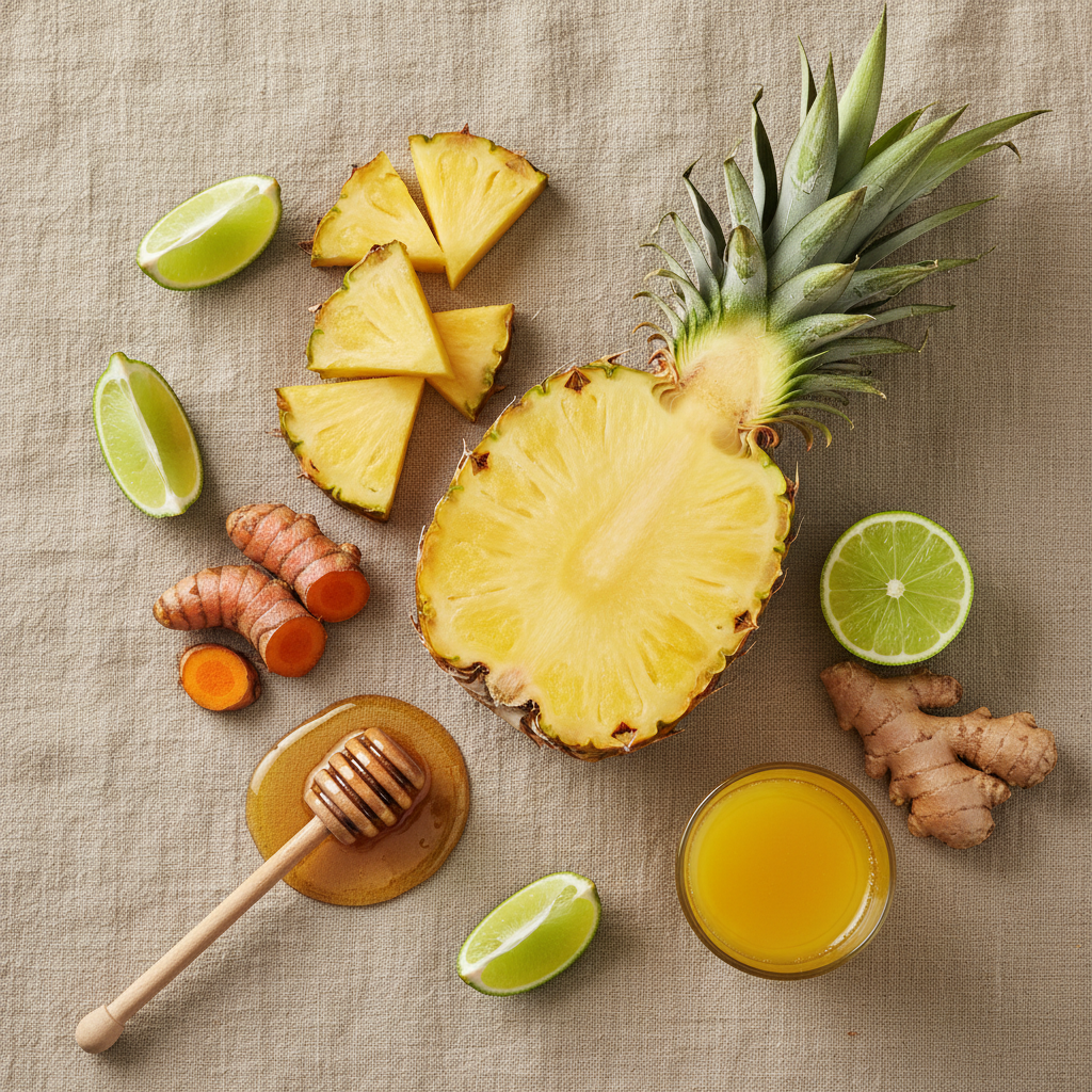 Product 5 — Pineapple Turmeric Ginger Lime Honey Juice Lifestyle