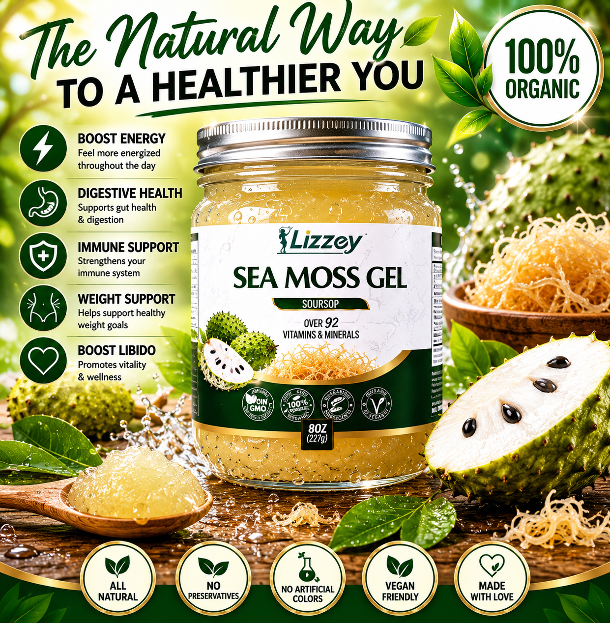 Organic Sea Moss Gel — Soursop