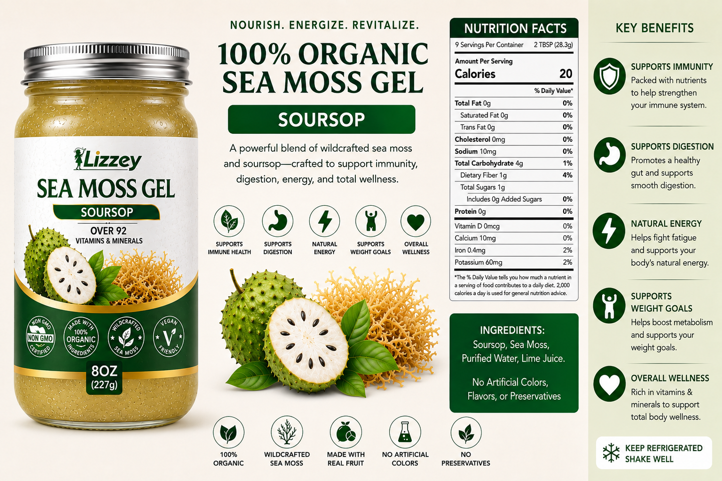 Organic Sea Moss Gel — Soursop